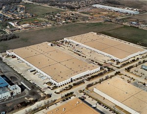 warehouses aerial view